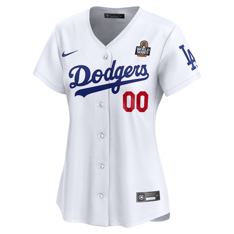 Los Angeles Dodgers 2024 World Series Home Custom Limited White MLB Jersey Women's