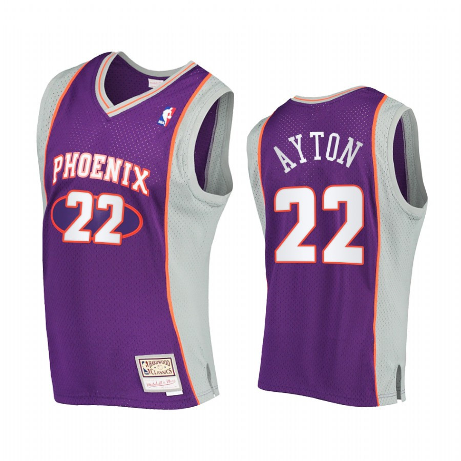 Deandre Ayton 22 Phoenix Suns Hardwood Classics Purple NBA Jersey Men's