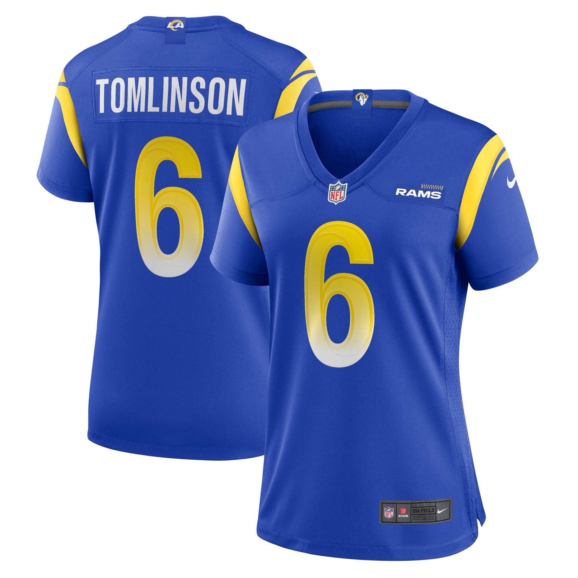 Los Angeles Rams Tre'Vius Hodges-Tomlinson Royal Team Game NFL Jersey Women's