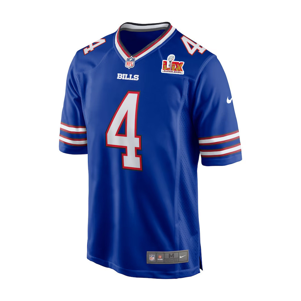 James Cook #4 Buffalo Bills Super Bowl LIX Royal NFL Jersey Men's