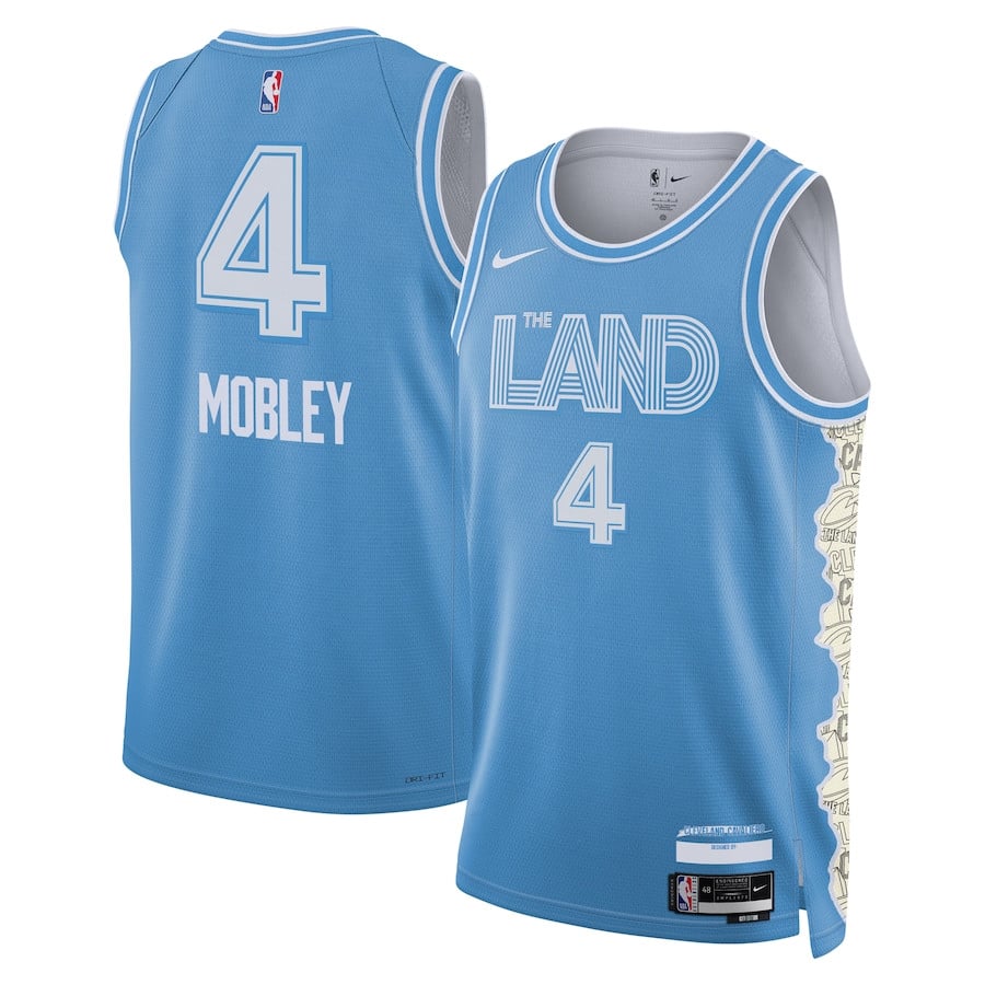 Evan Mobley 4 Cleveland Cavaliers Unisex 2024/25 Swingman Player City Edition Light Blue NBA Jersey Unisex