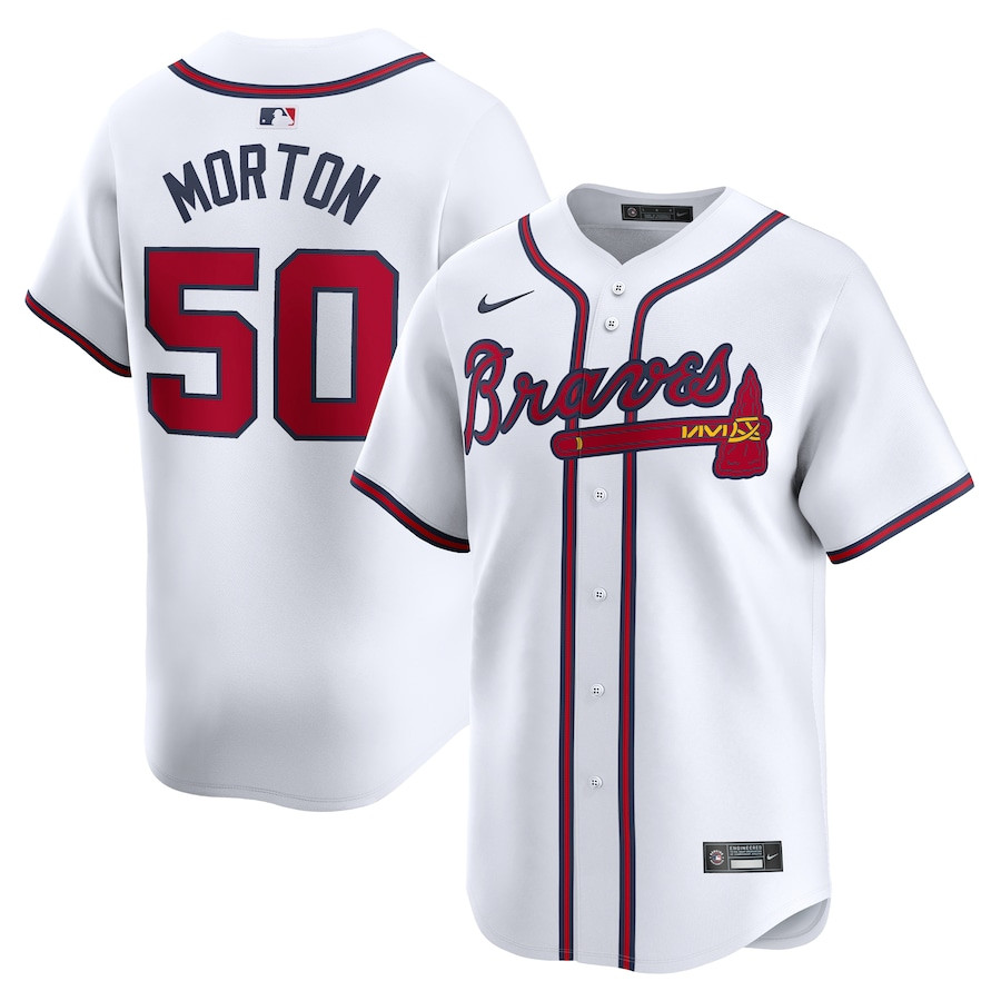 Charlie Morton 50 Atlanta Braves Home Limited Player White MLB Jersey Men's