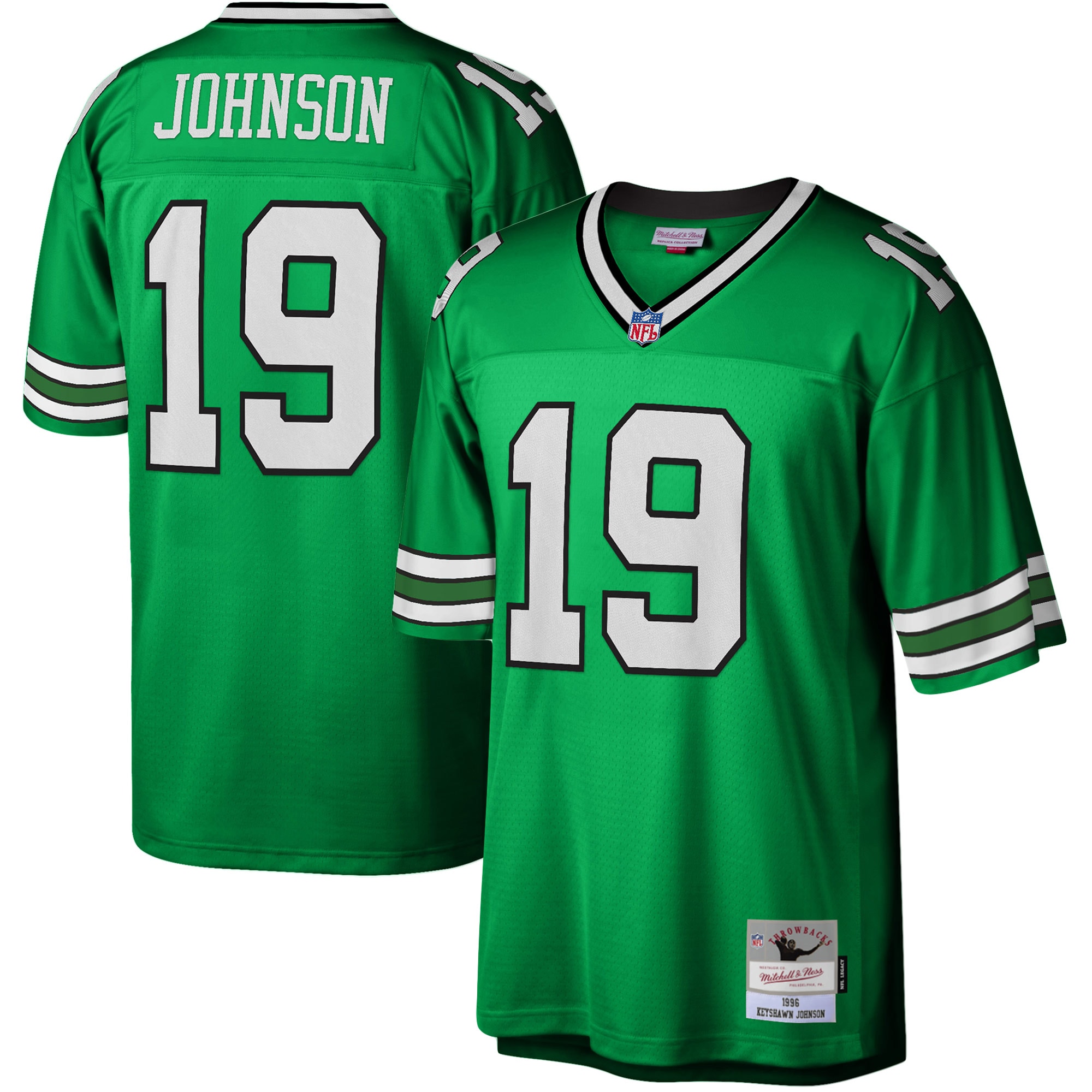New York Jets Keyshawn Johnson Mitchell Ness Kelly Green Legacy NFL Jersey Men's