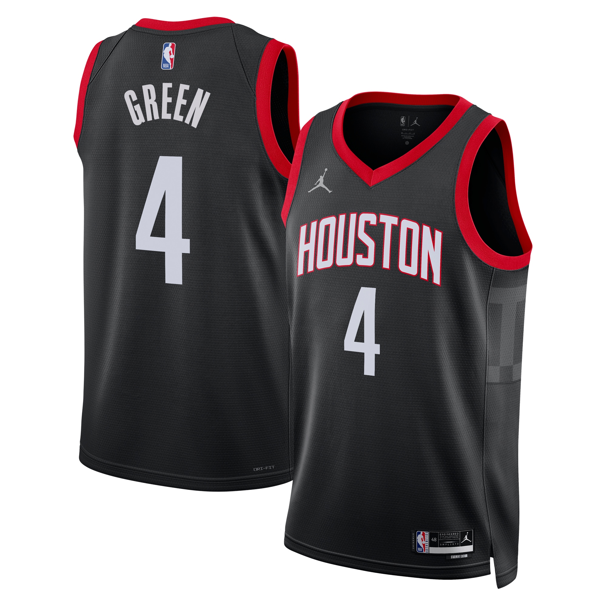 Houston Rockets Jordan Statement Swingman Black Jalen Green NBA Jersey Men's
