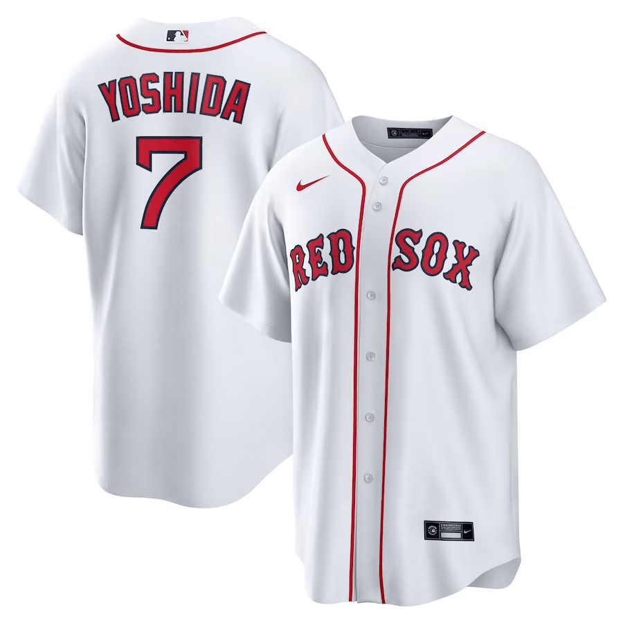 Masataka Yoshida 7 Boston Red Sox Home White MLB Jersey Men's