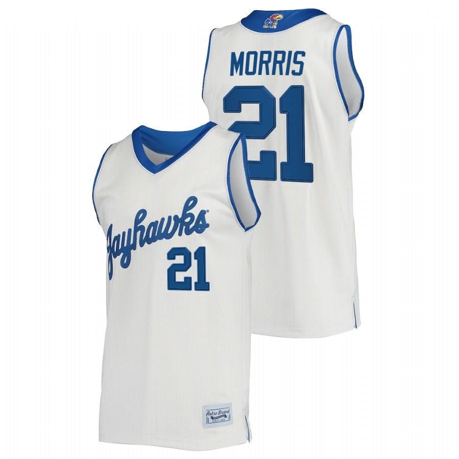Kansas Jayhawks Markieff Morris 21 Cream Commemorative Classic College NCAA Jersey Men's