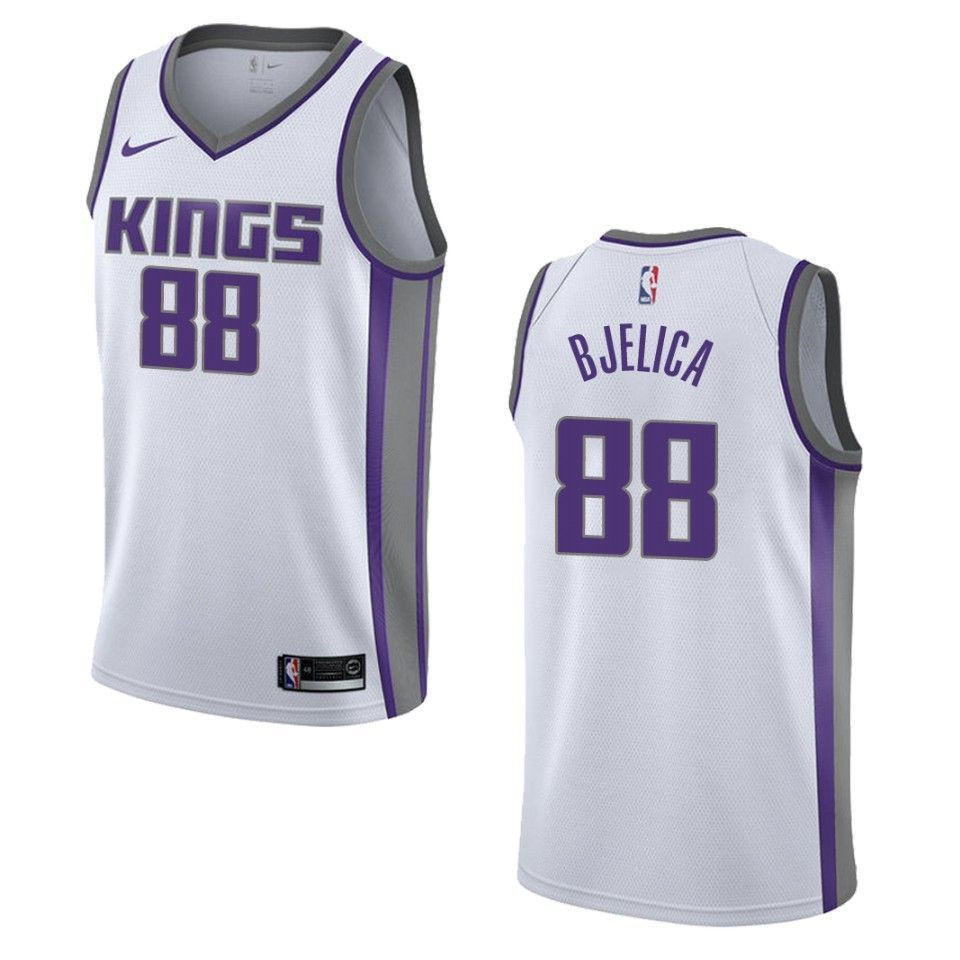 Sacramento Kings 88 Nemanja Bjelica Association Swingman White NBA Jersey Men's