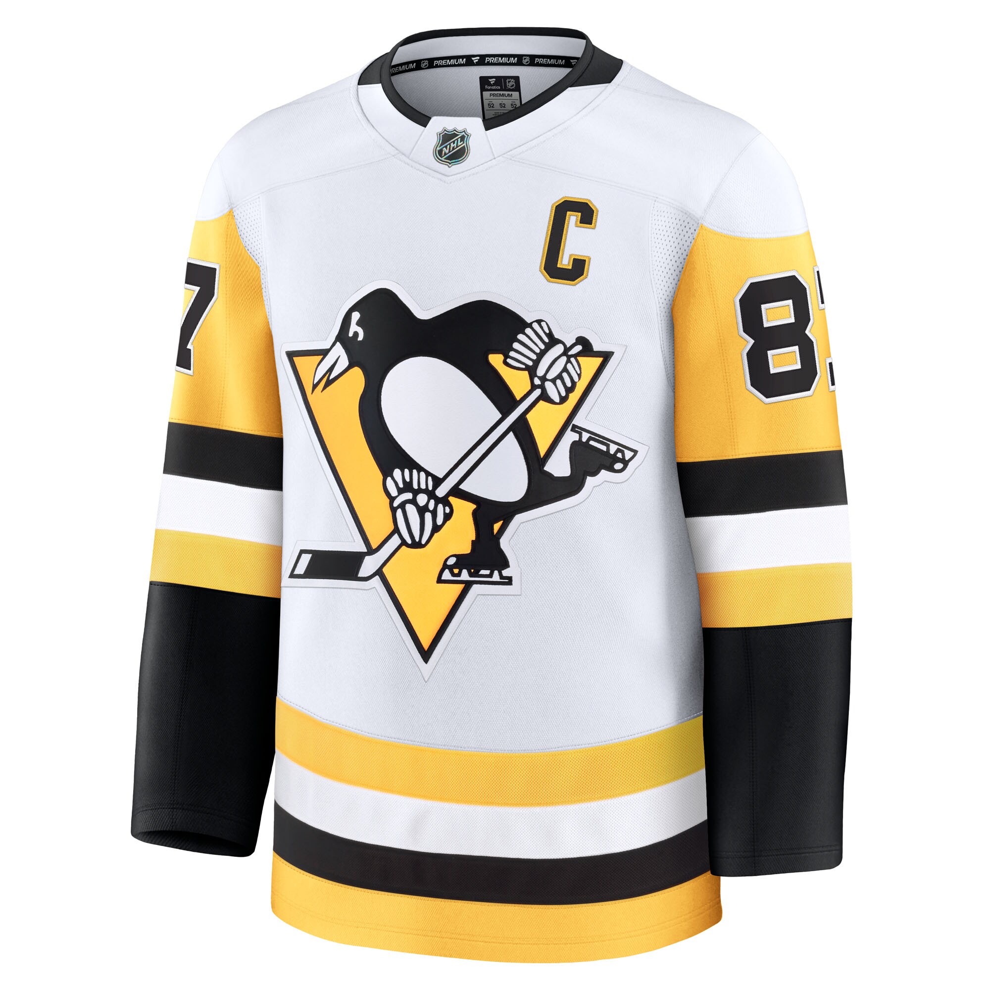 Pittsburgh Penguins Sidney Crosby White Away Premium NHL Jersey Men's