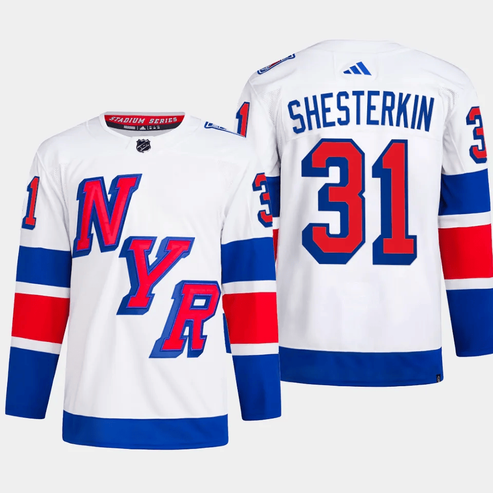 Igor Shesterkin 31 New York Rangers 2024 Stadium Series Primegreen White NHL Jersey Men's
