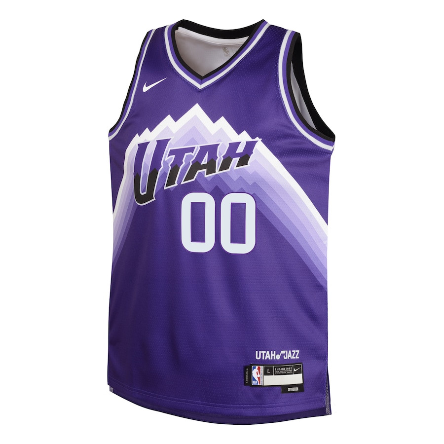 Utah Jazz 2023/24 City Edition Swingman Custom Purple NBA Jersey Youth