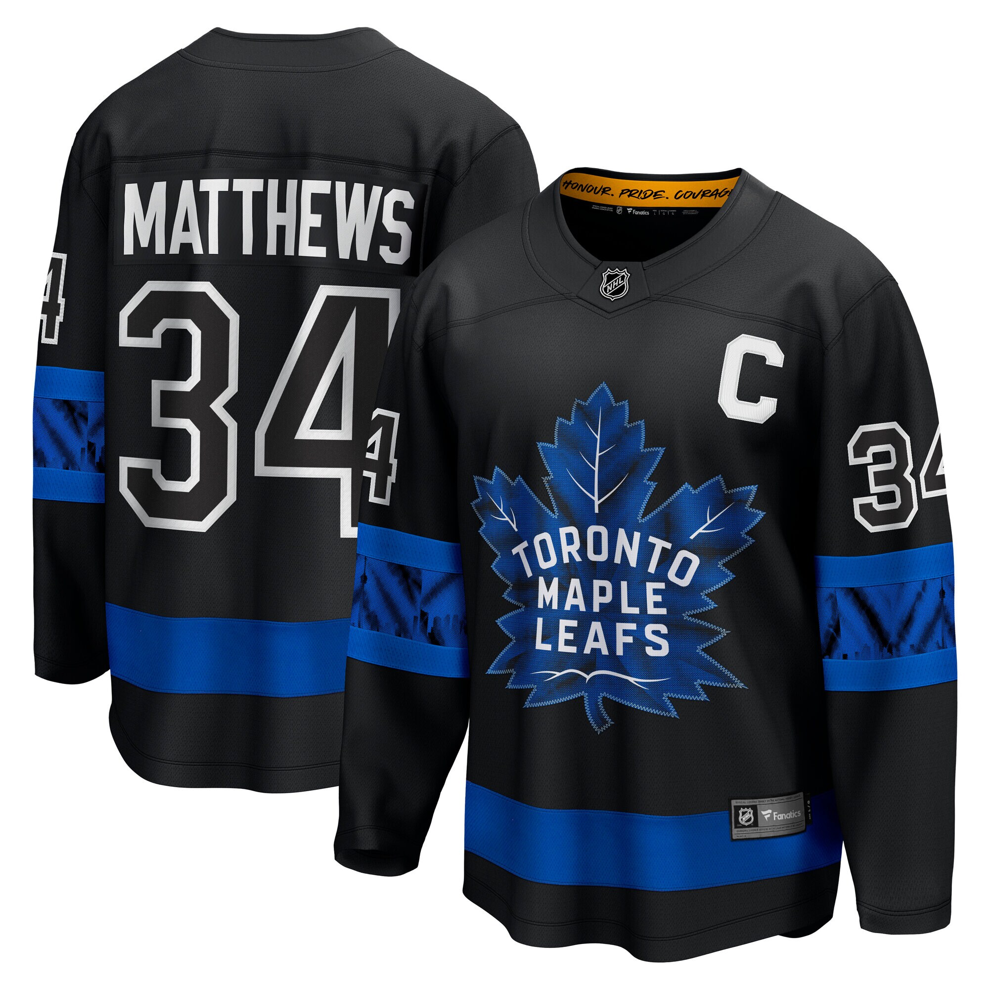 Toronto Maple Leafs Auston Matthews Black & #8220;C& #8221; Premier Breakaway Player NHL Jersey Men's