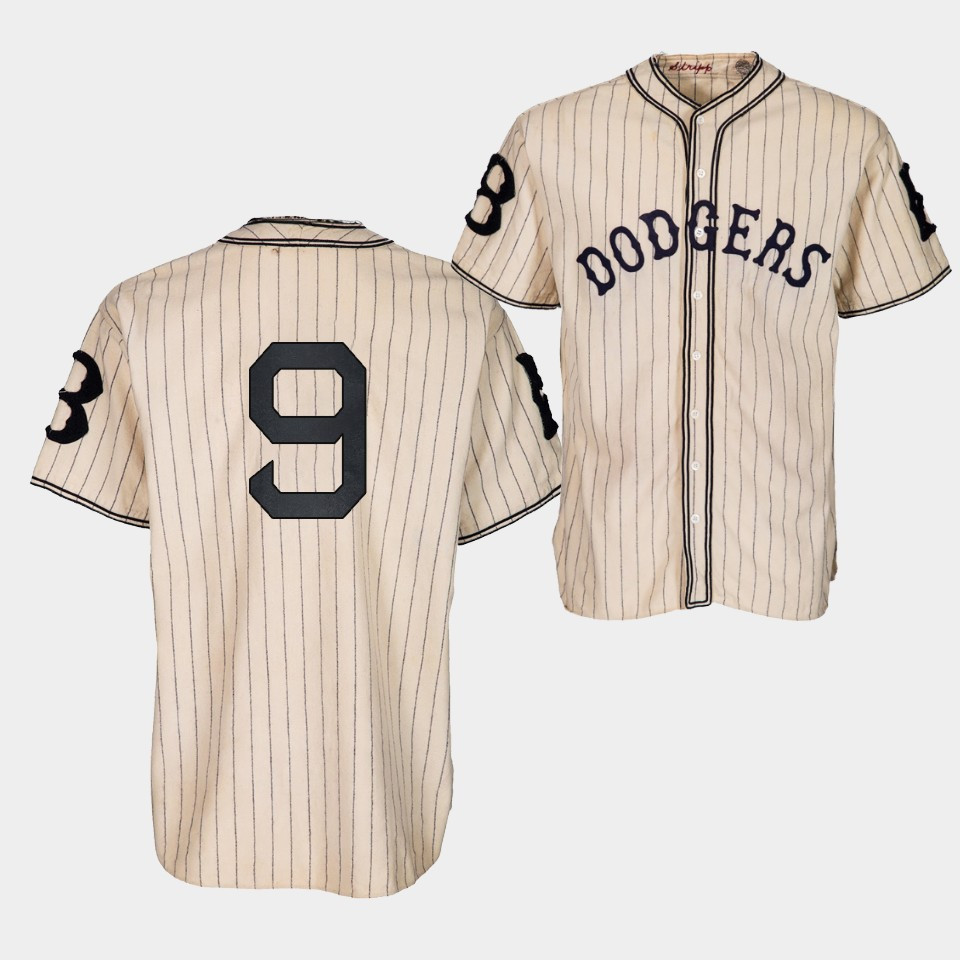 Brooklyn Los Angeles Dodgers Gavin Lux 1933 Heritage 9 Gold Pinstripe MLB Jersey Men's