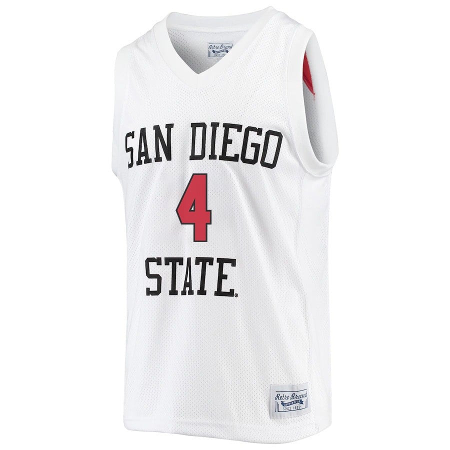Jared Barnett 4 San Diego State Aztecs 2023- Me White NCAA Jersey Men's