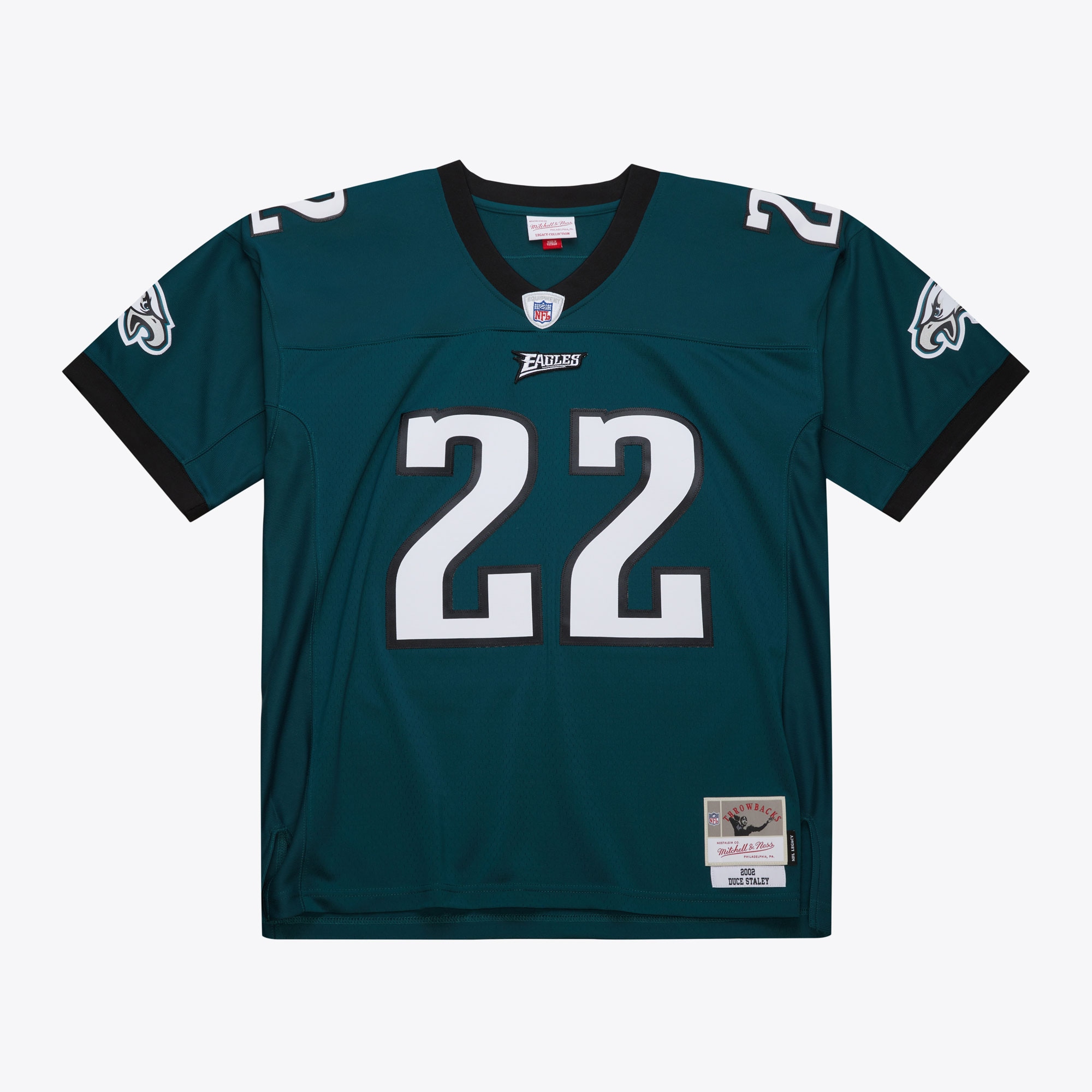 Philadelphia Eagles Duce Staley Mitchell Ness Midnight Green 2002 Legacy NFL Jersey Men's