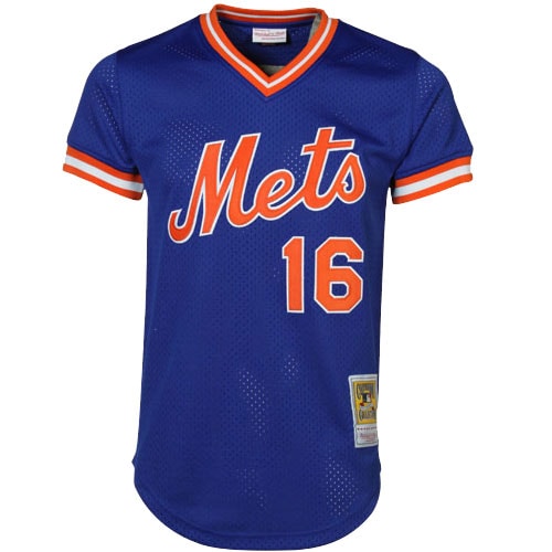 New York Mets Dwight Gooden Mitchell Ness Royal Cooperstown Mesh Batting Practice MLB Jersey Men's