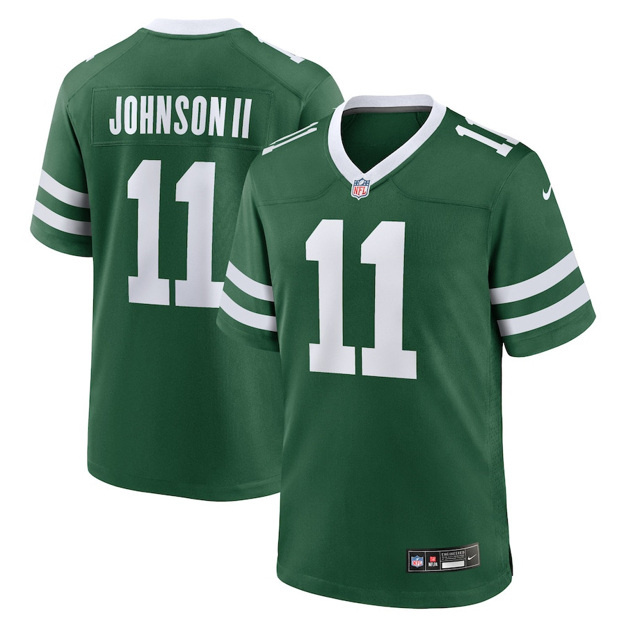 Jermaine Johnson II 11 New York Jets Game Legacy Green NFL Jersey Men's