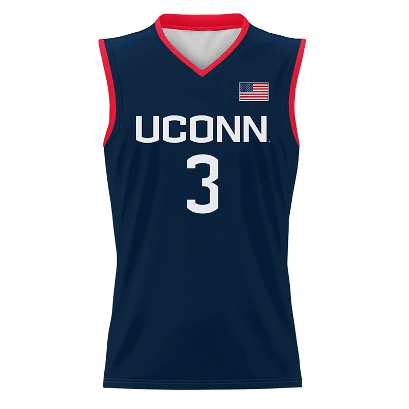 Joey Calcaterra #3 UConn Huskies Navy NCAA Jersey Men's