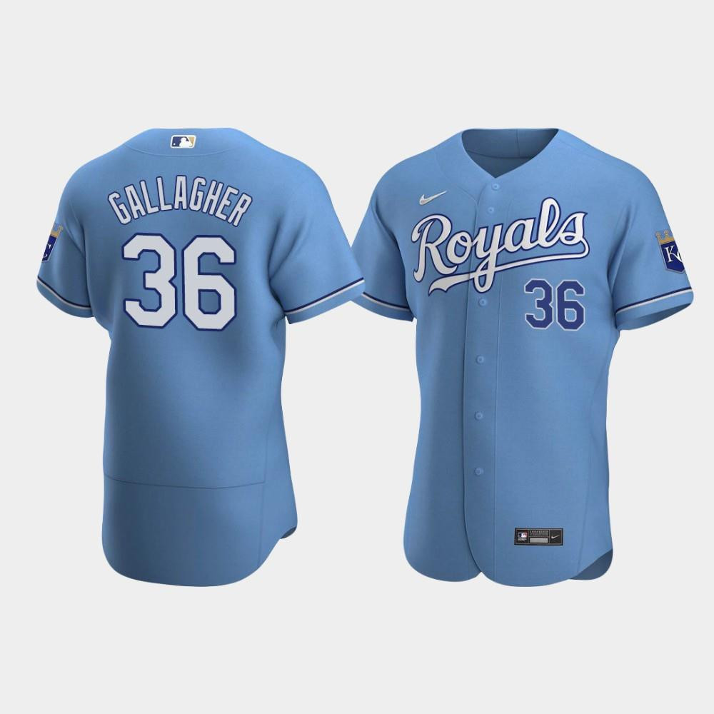 Cam Gallagher 36 Kansas City Royals Light Blue Alternate MLB Jersey Men's