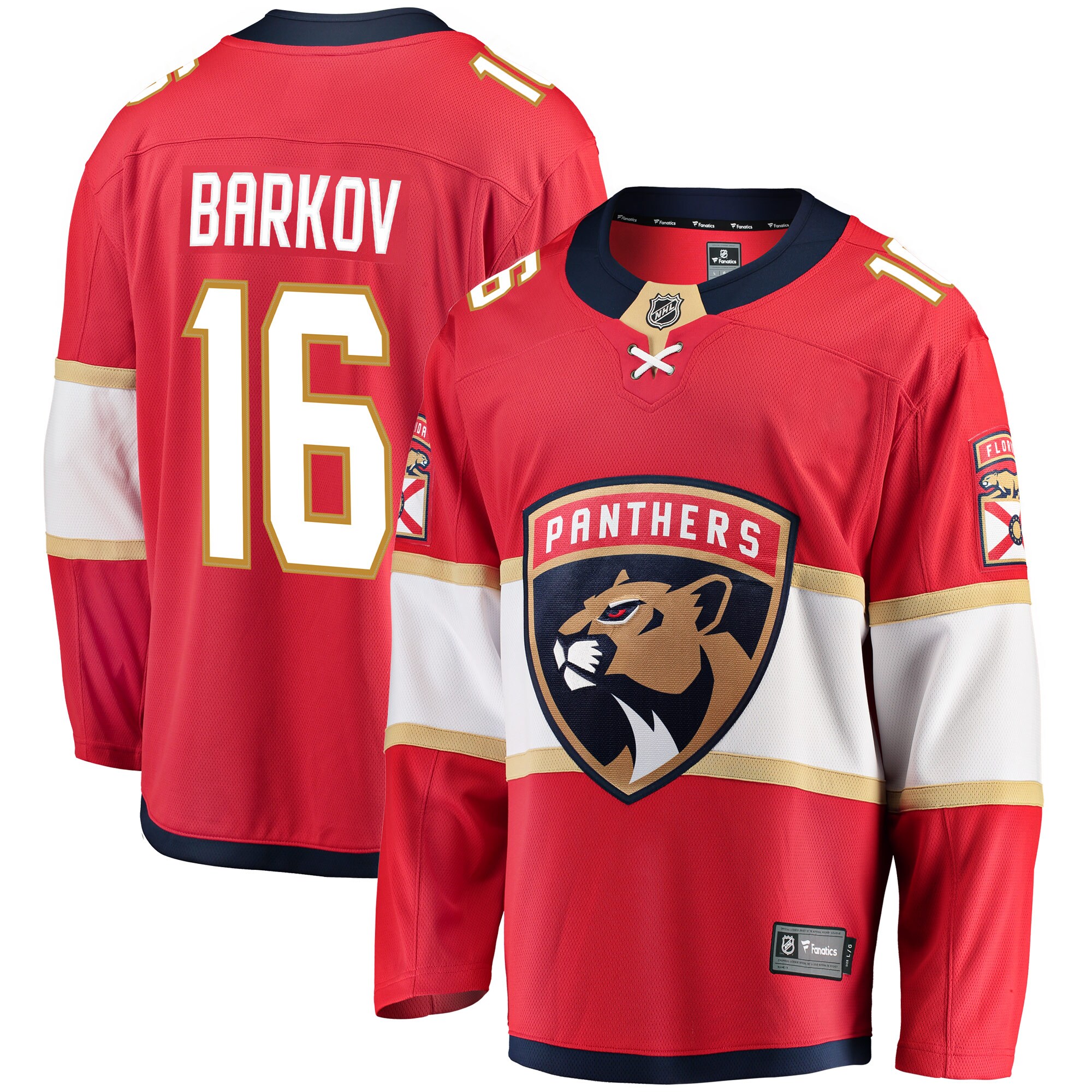 Florida Panthers Aleksander Barkov Red Breakaway NHL Jersey Men's