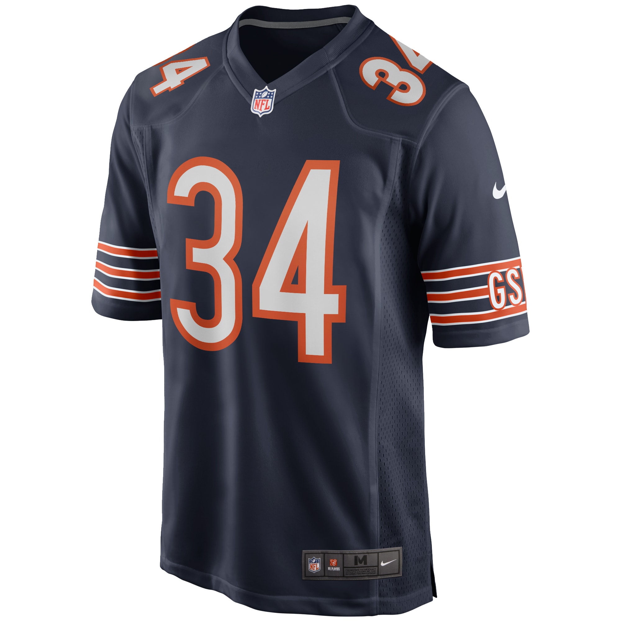 Chicago Bears Walter Payton Navy Game Retired Player NFL Jersey Men's