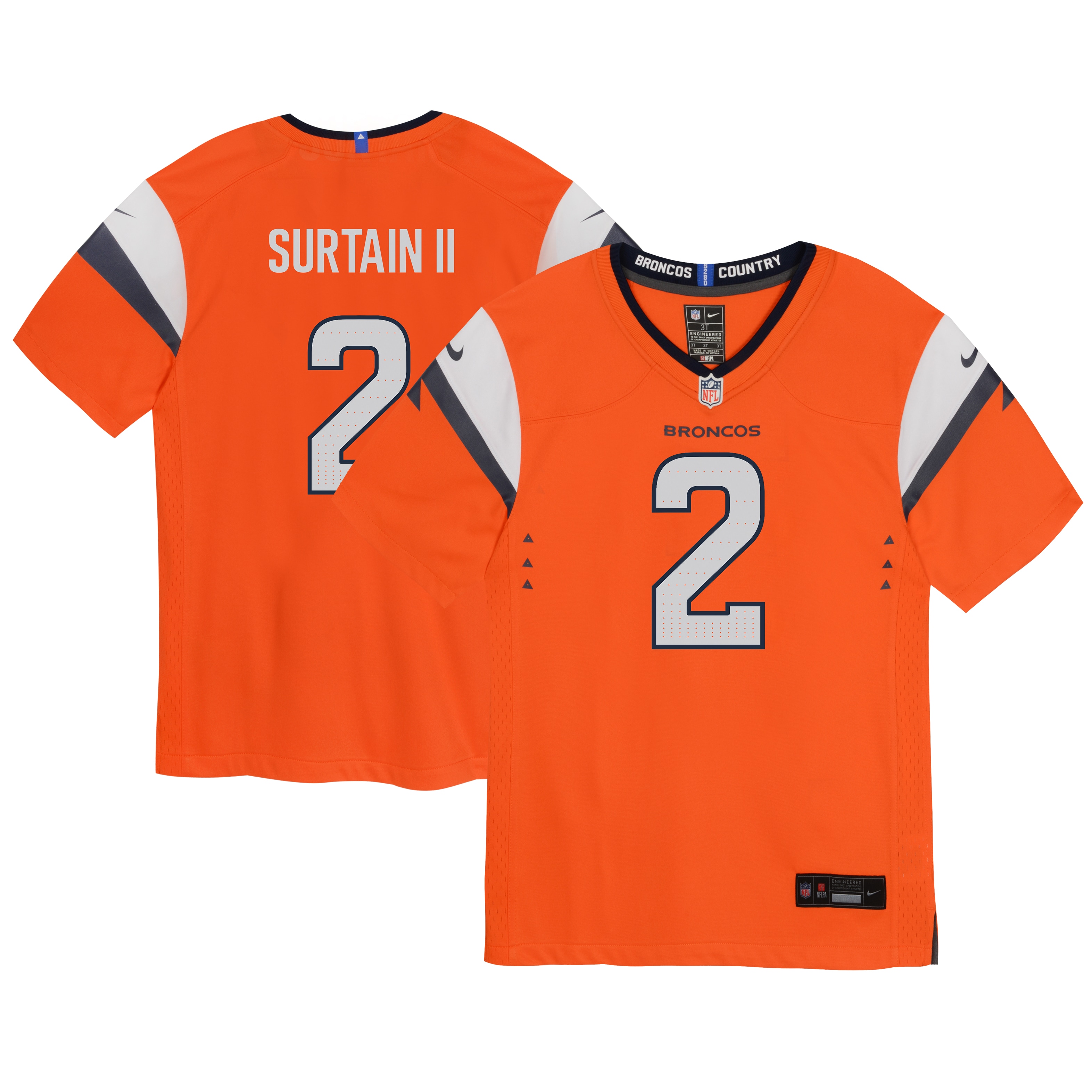 Infant Denver Broncos Patrick Surtain II Orange Mile High Collection Game NFL Jersey Men's