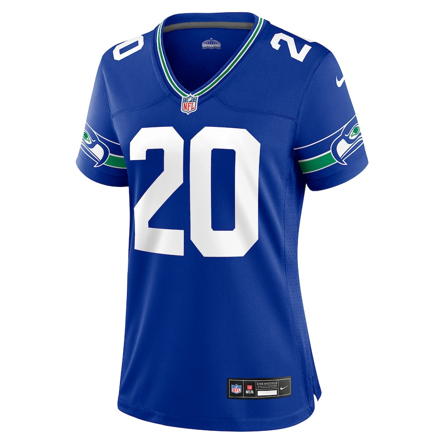 Julian Love 20 Seattle Seahawks Throwback Player Game Royal NFL Jersey Women's