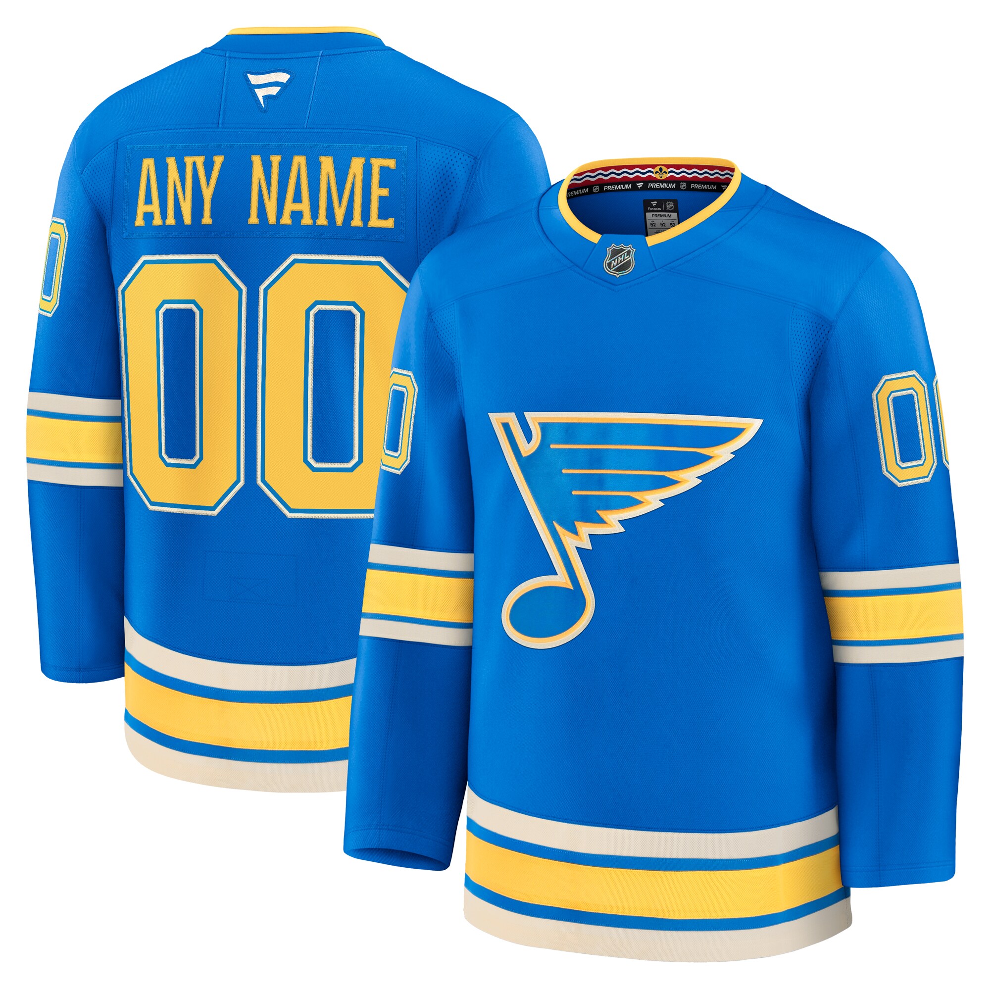 St. Louis Blues Blue Alternate Premium Custom NHL Jersey Men's