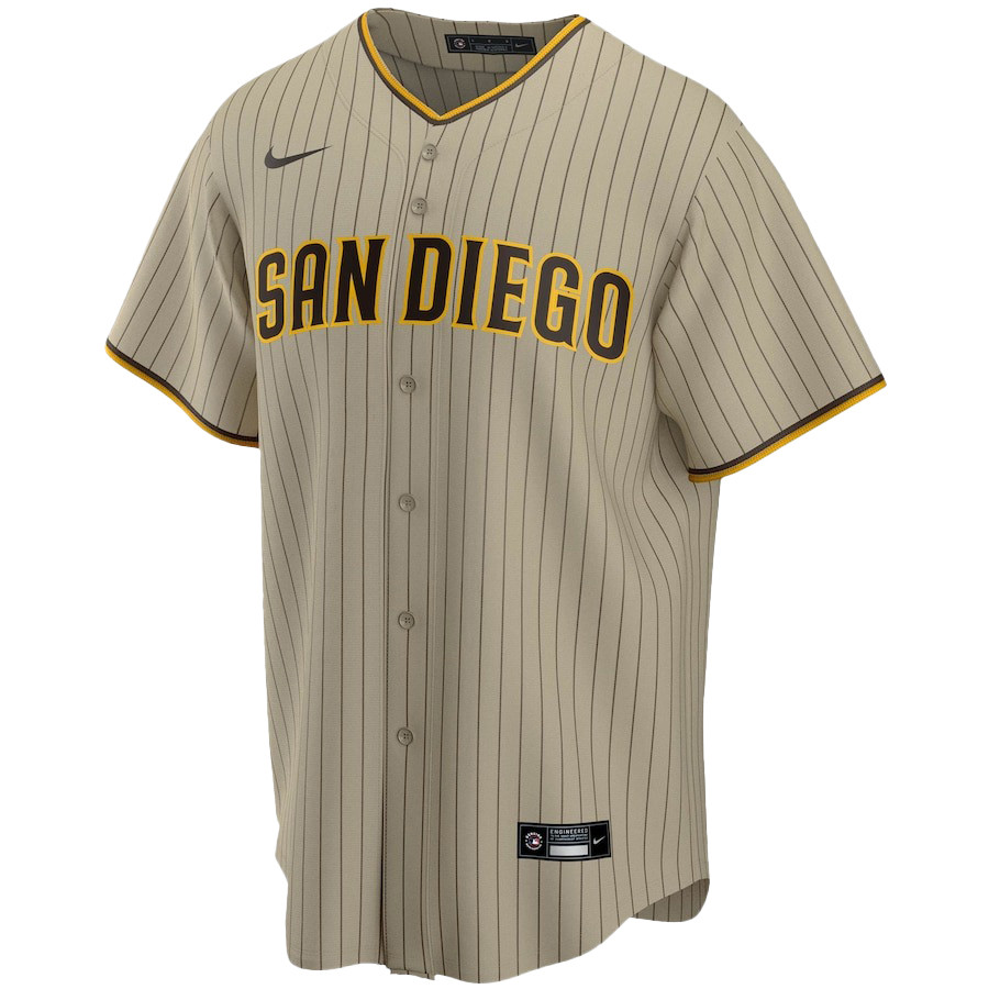 Juan Soto 22 San Diego Padres Signed Hit 2023 Alternate Player Tan MLB Jersey Men's