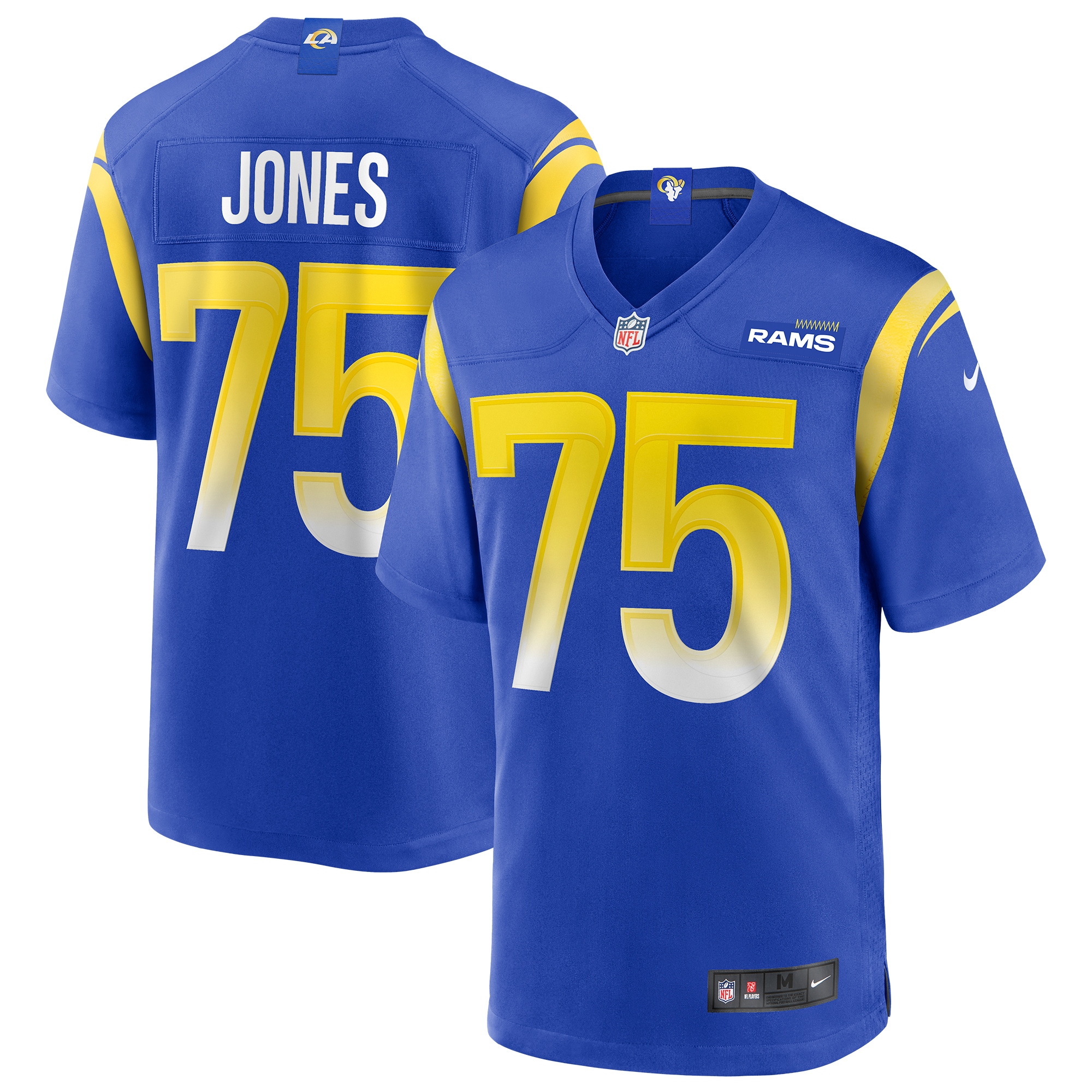 Los Angeles Rams Deacon Jones Royal Game Retired Player NFL Jersey Men's