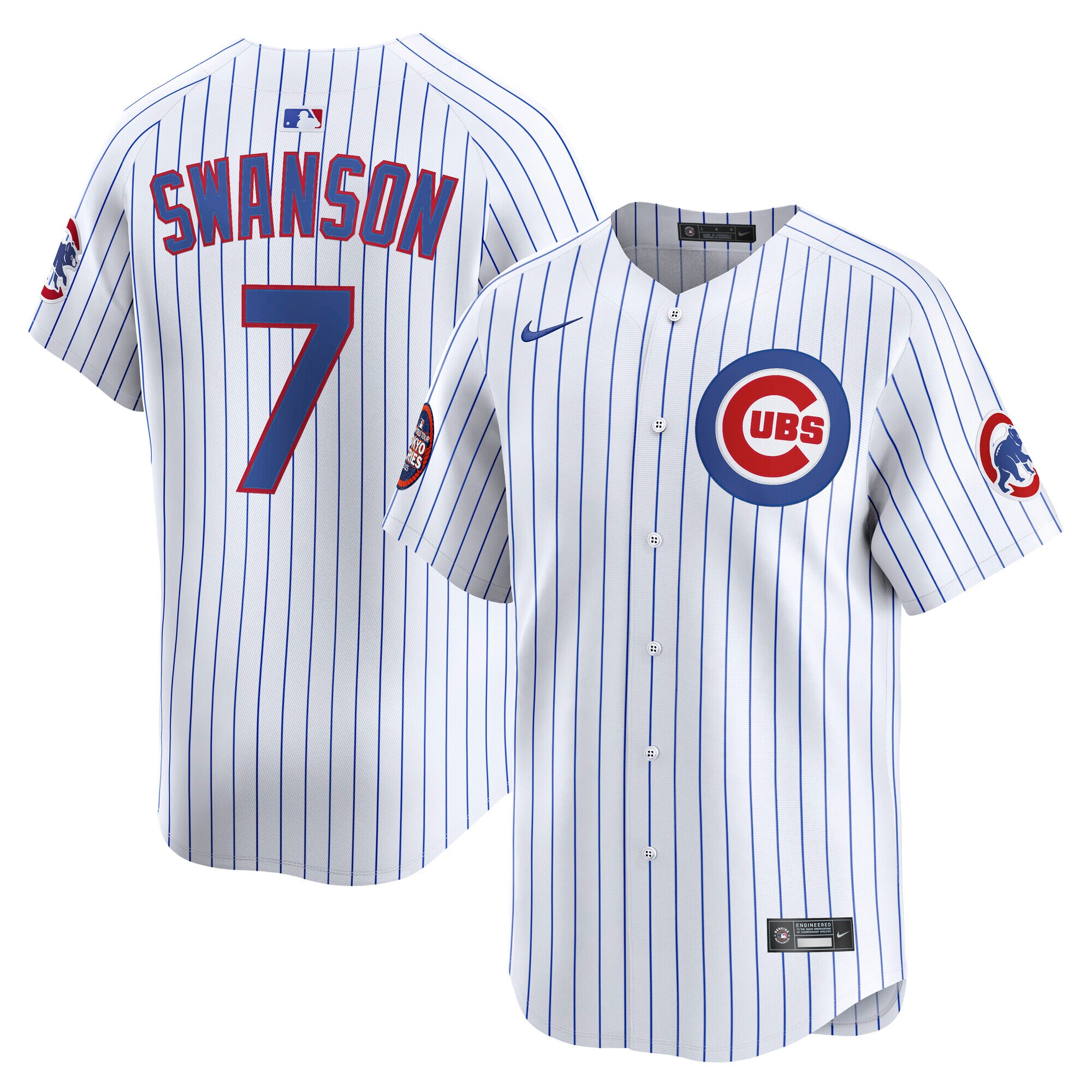 Chicago Cubs Dansby Swanson White 2025 World Tour: Tokyo Series Home Limited Player MLB Jersey Men's