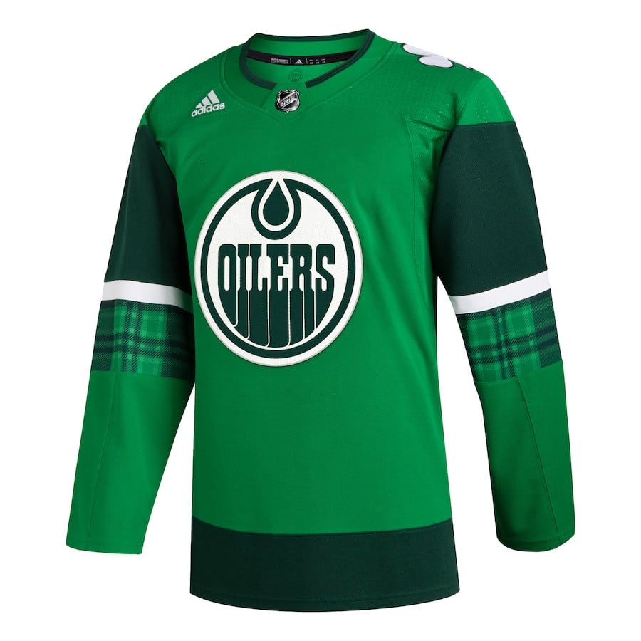 Edmonton Oilers 2023 St. Patrick's Day Primegreen Kelly Green NHL Jersey Men's