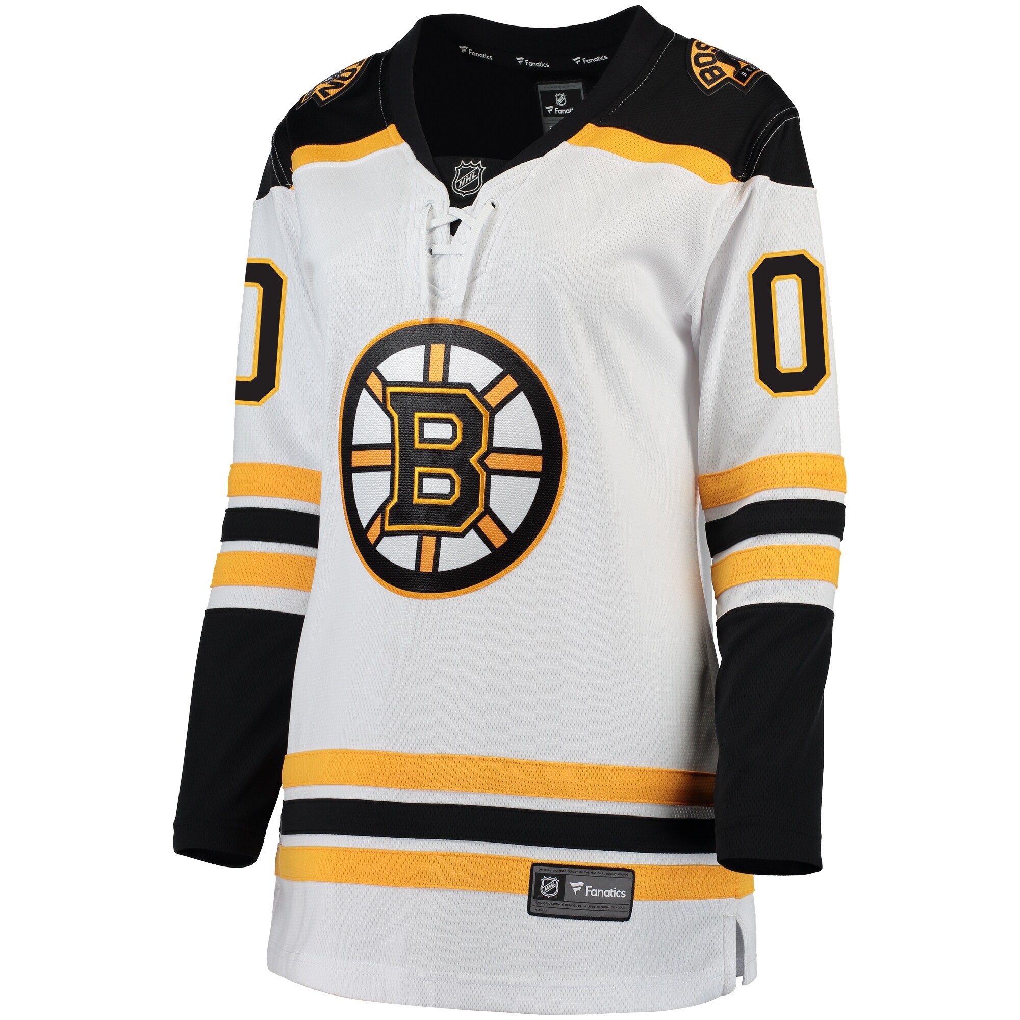 Boston Bruins White Away Breakaway Custom NHL Jersey Women's