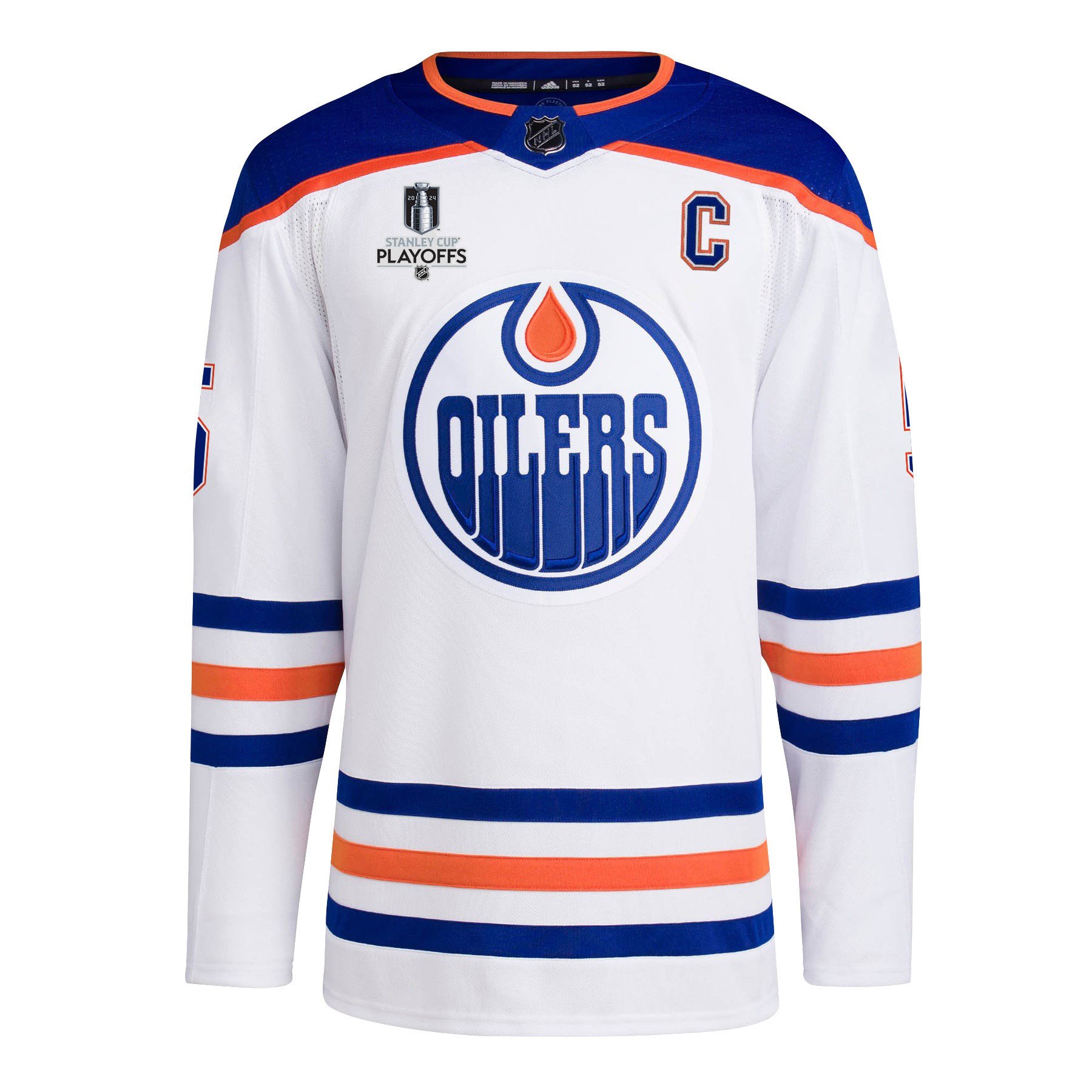 Cody Ceci 5 Edmonton Oilers 2024 Playoffs Patch Away White NHL Jersey Men's
