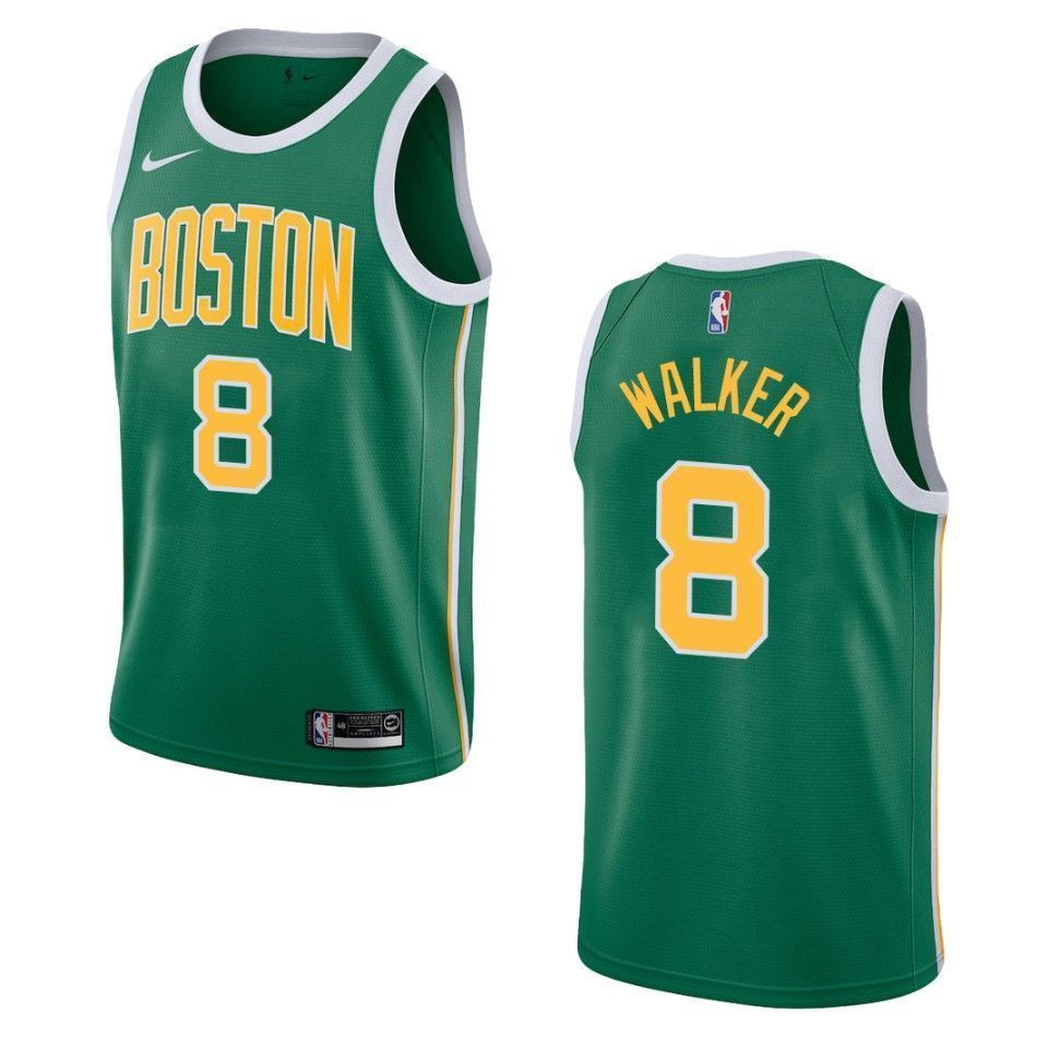 Boston Celtics 8 Kemba Walker Earned Swingman Green NBA Jersey Men's