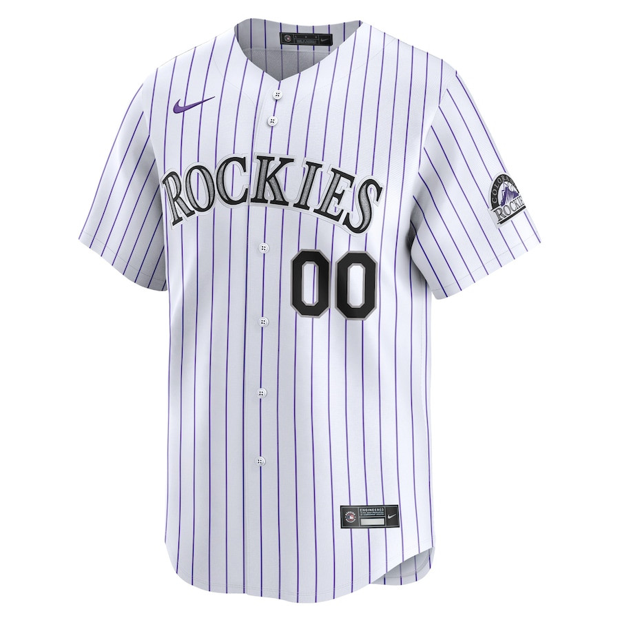 Colorado Rockies Home Limited Custom White MLB Jersey Youth