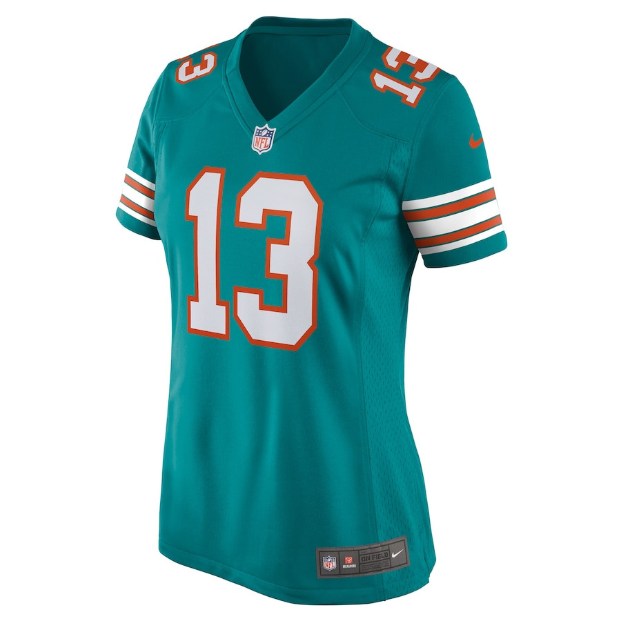Dan Marino 13 Miami Dolphins Retired Aqua NFL Jersey Women's