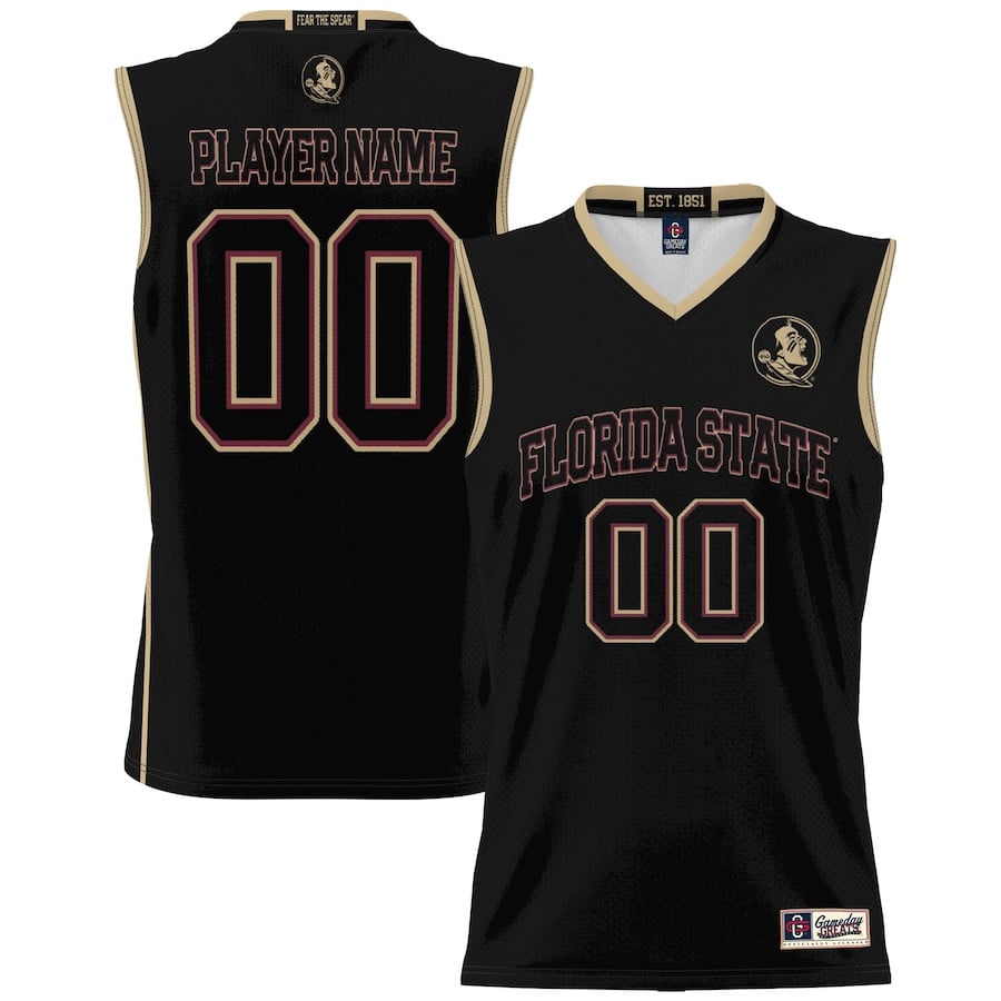 Florida State Seminoles NIL Custom Black NCAA Jersey Men's