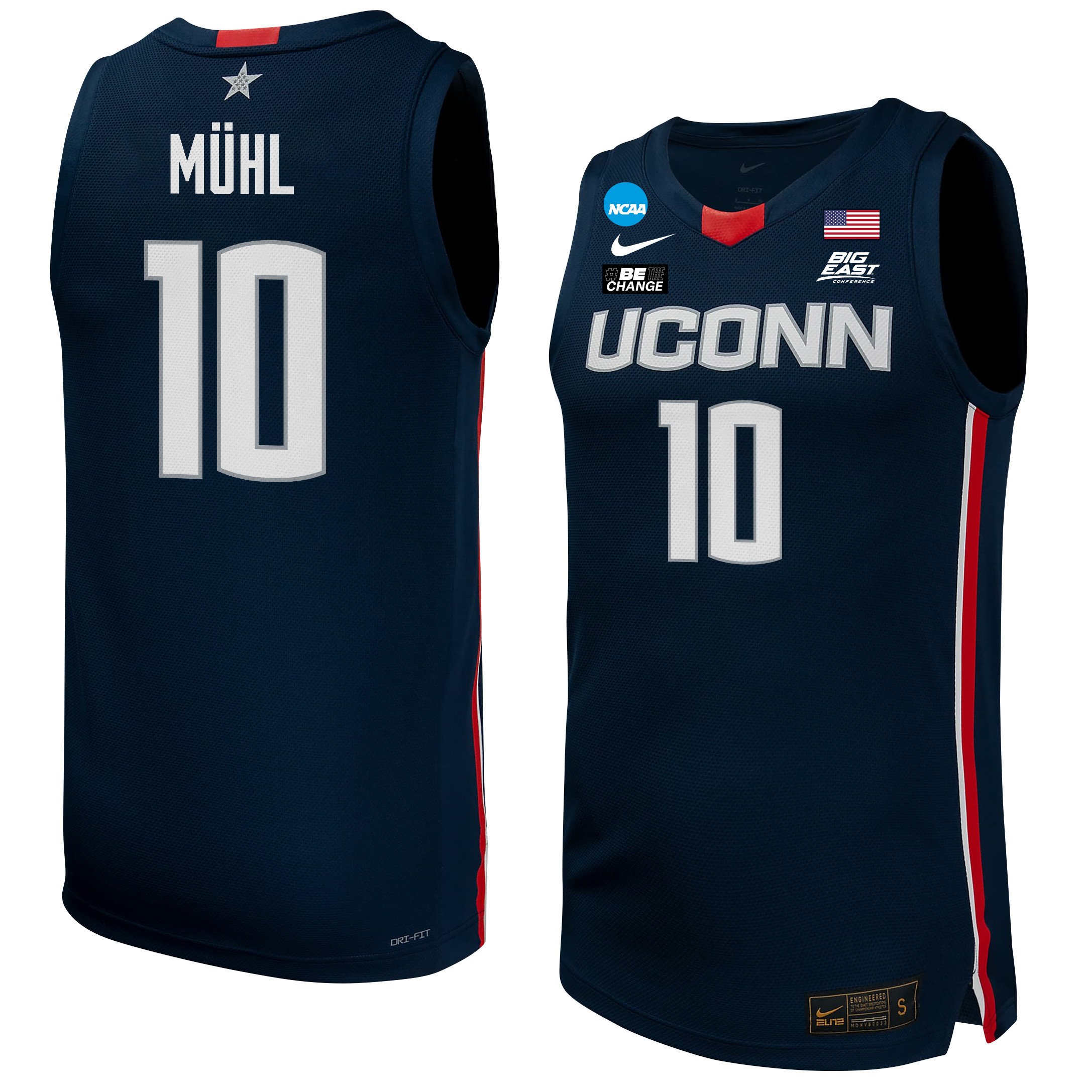 Nika Muhl 10 UConn Huskies 2024 Navy Unisex NCAA Jersey Unisex