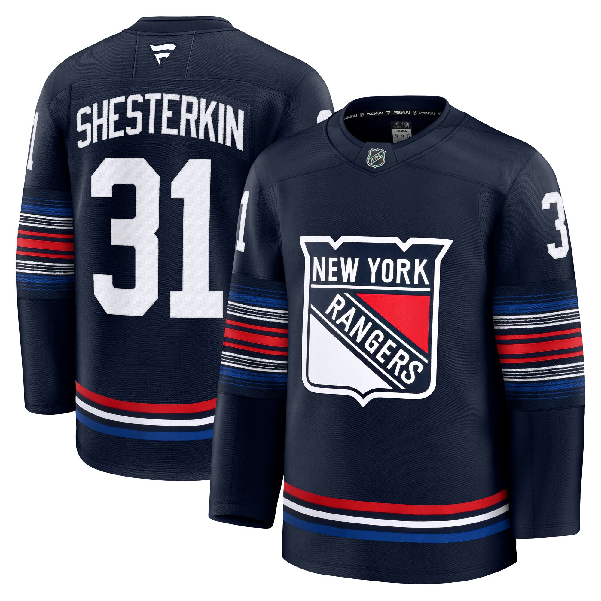 New York Rangers Igor Shesterkin Navy Alternate Premium NHL Jersey Men's