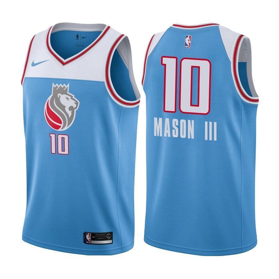 Sacramento Kings Frank Mason Iii 10 City Edition Blue NBA Jersey Men's