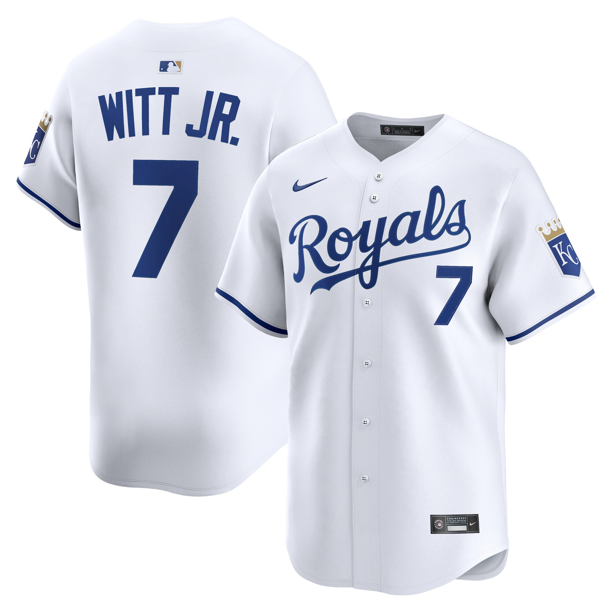 Kansas City Royals Bobby Witt Jr. White Alternate Limited Player MLB Jersey Men's