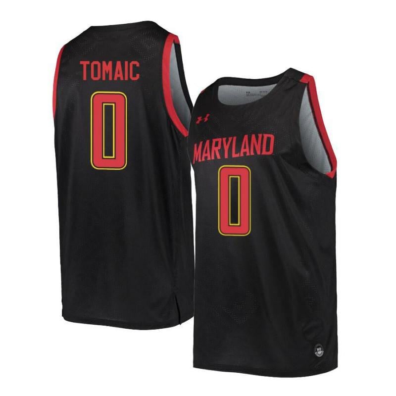 Under Armour 0 Joshua Tomaic Black Retro Maryland Terrapins NCAA Jersey Men's