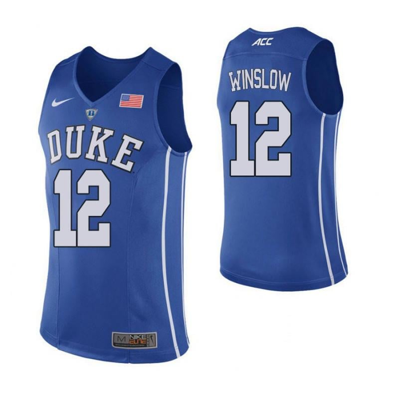 12 Justise Winslow Blue Elite Duke Blue Devils NCAA Jersey Men's