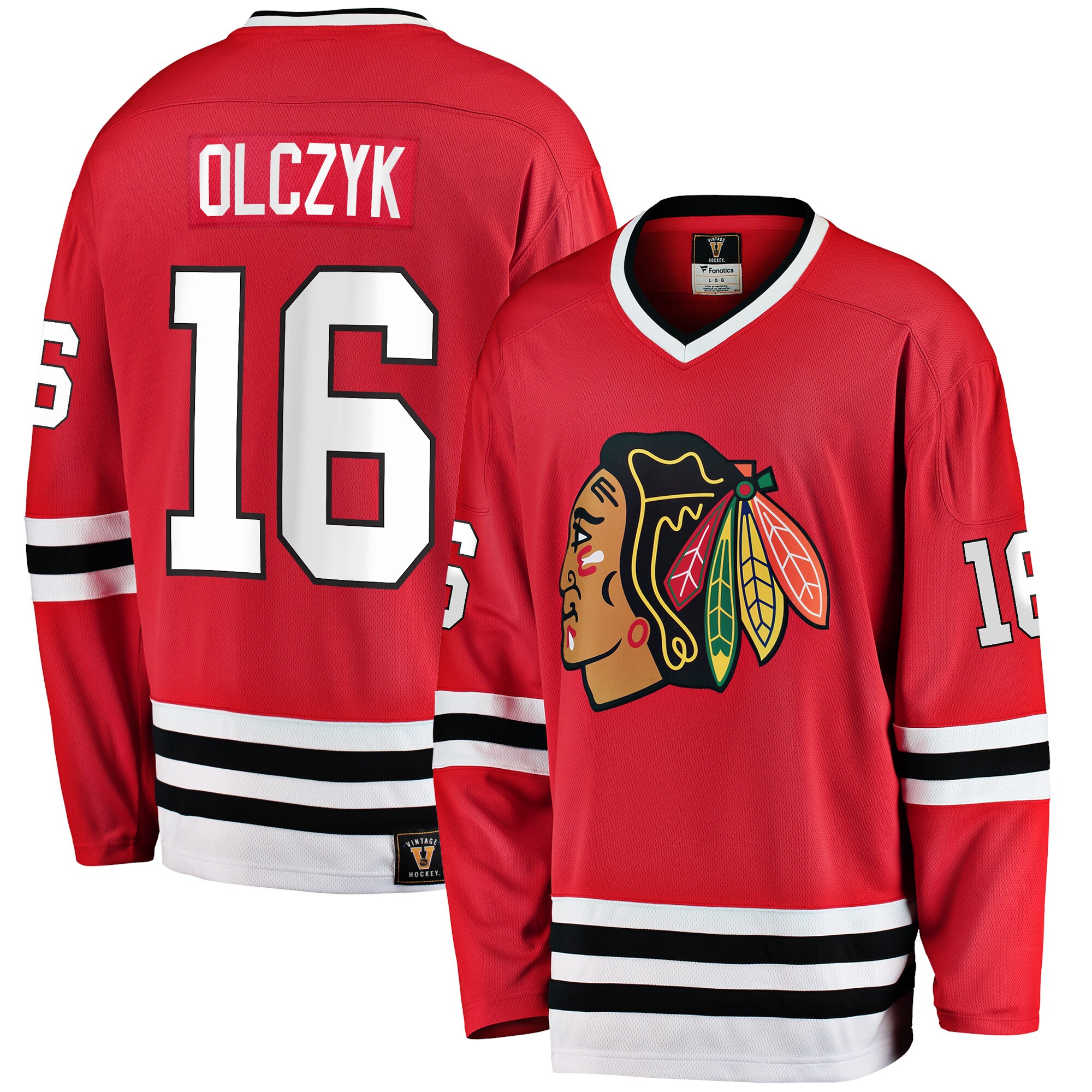 Chicago Blackhawks Eddie Olczyk Red Premier Breakaway Retired Player NHL Jersey Men's