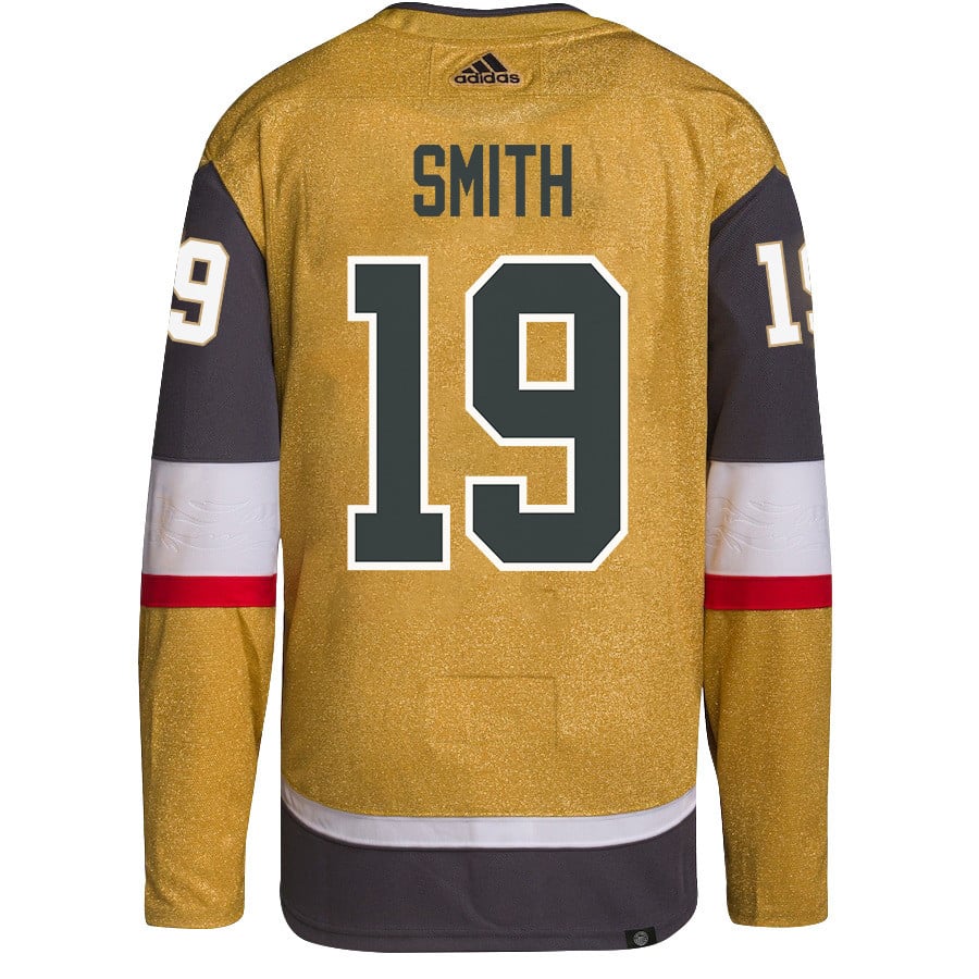 Reilly Smith 19 Vegas Golden Knights Stanley Cup 2023 Champions Patch Home Breakaway Gold NHL Jersey Men's
