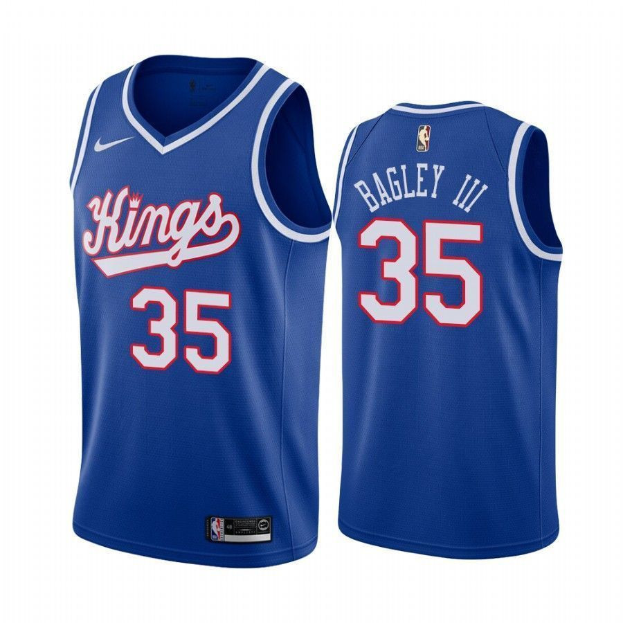 Sacramento Kings Marvin Bagley Iii 35 Blue Throwback NBA Jersey Men's