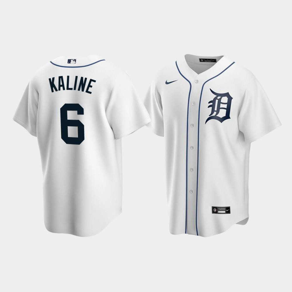 Detroit Tigers 6 Al Kaline White Home MLB Jersey Men's