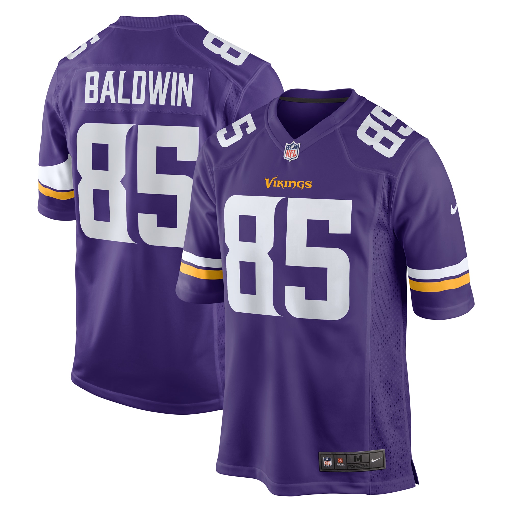 Minnesota Vikings Daylen Baldwin Purple Game NFL Jersey Men's