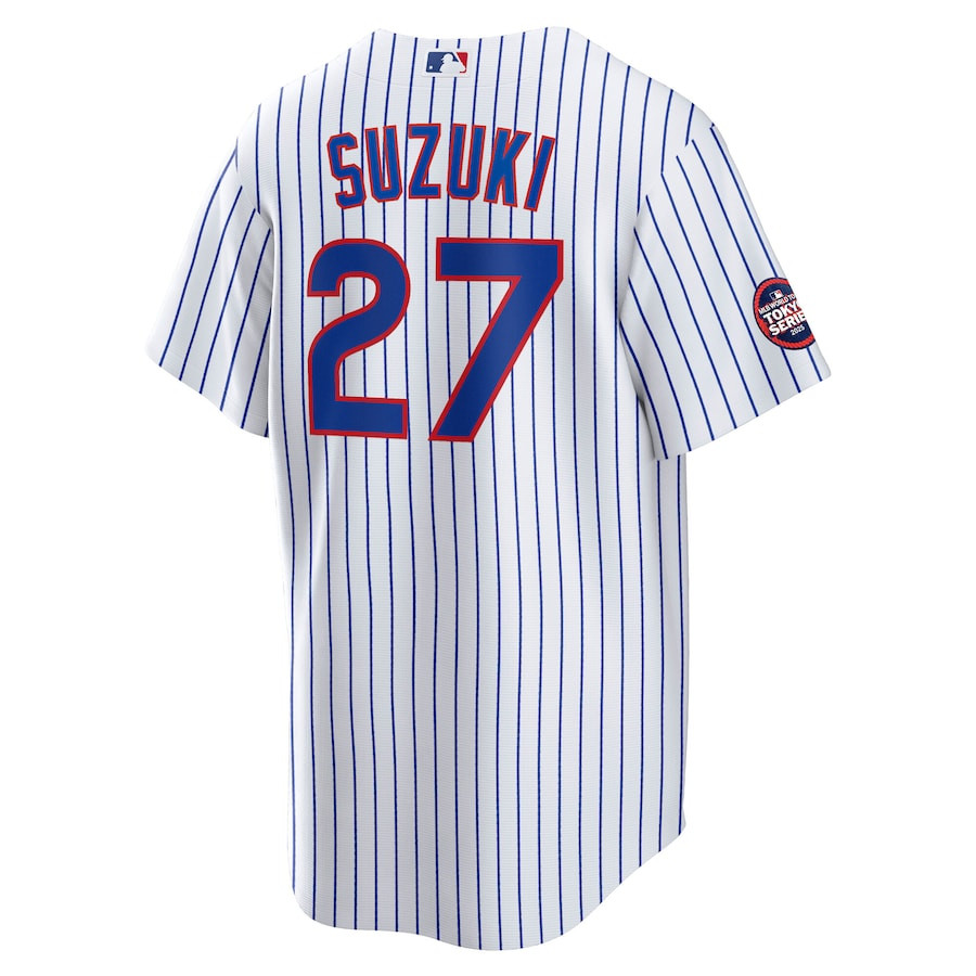 Seiya Suzuki 27 Chicago Cubs 2025 World Tour: Tokyo Series Home Player White MLB Jersey Men's