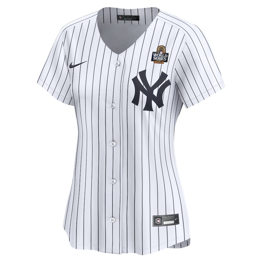 New York Yankees 2024 World Series Home Custom Limited White MLB Jersey Women's